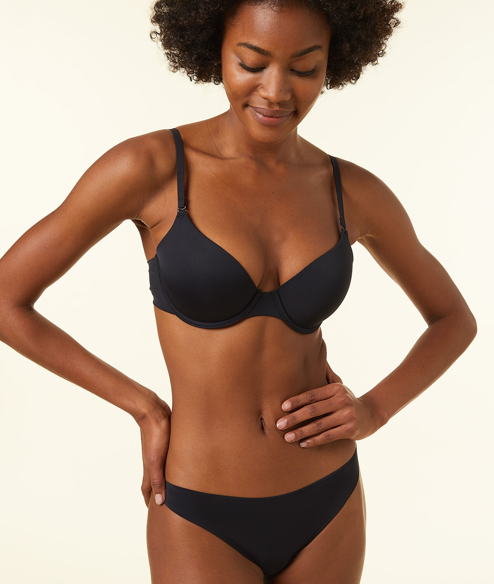 Soutien-gorge n°5 - coques fines, bonnets a b et c - Pure Fit® - 90B - Noir - Femme - Etam