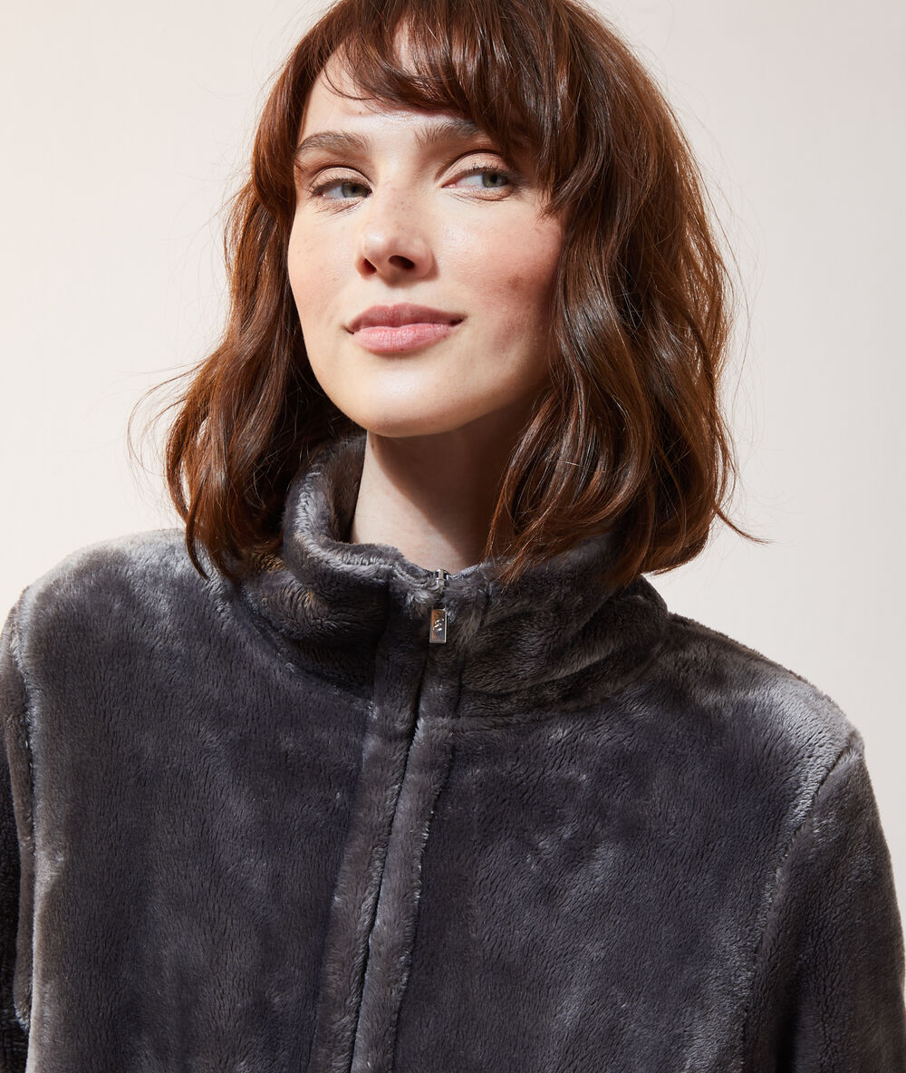 Veste polaire homewear anthracite.