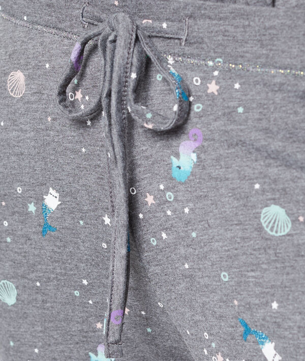 Pantalon imprimé gris.