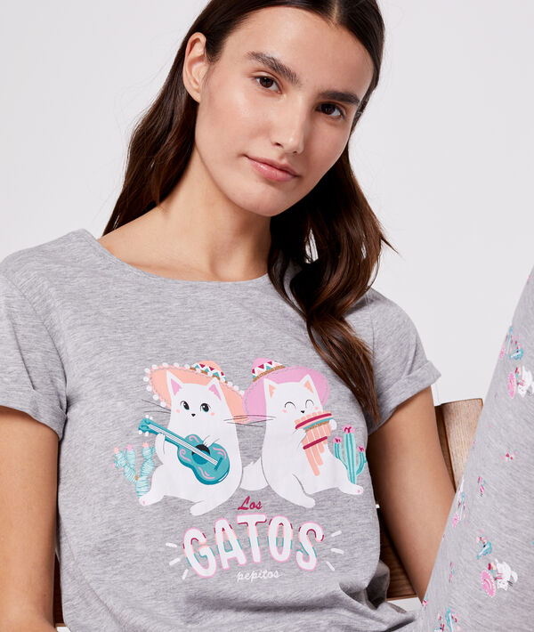 T-shirt imprimé chats T-shirt imprimé chats