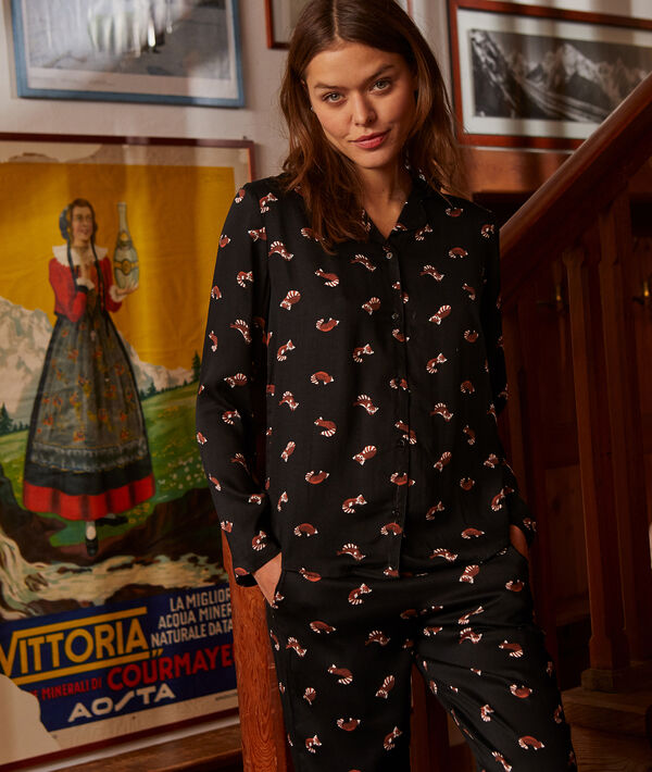 Chemise de pyjama imprimé raton laveur Chemise de pyjama imprimé raton laveur