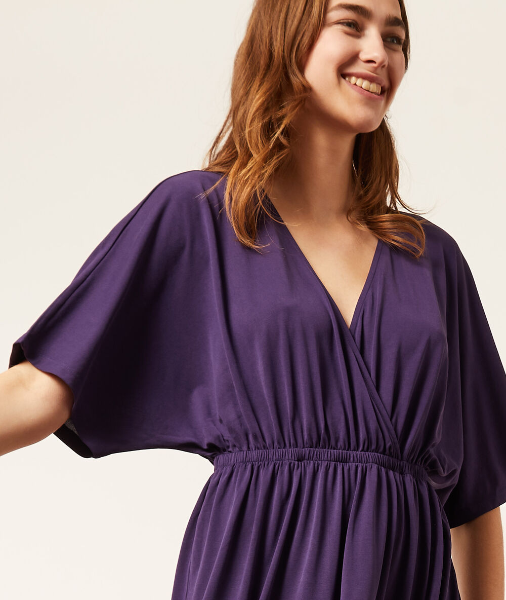 Chemise de nuit longue indigo.