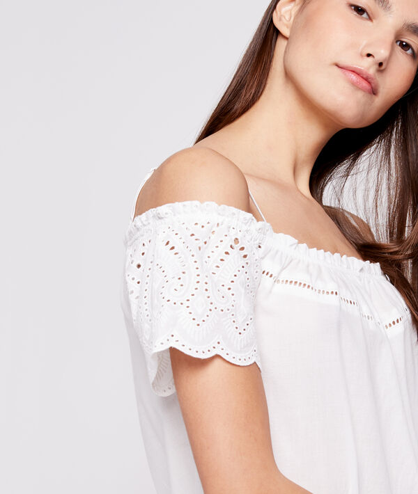 Nuisette en coton brodé Nuisette en coton brodé