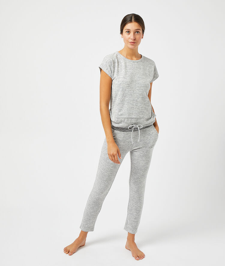 T-shirt à nouer gris.