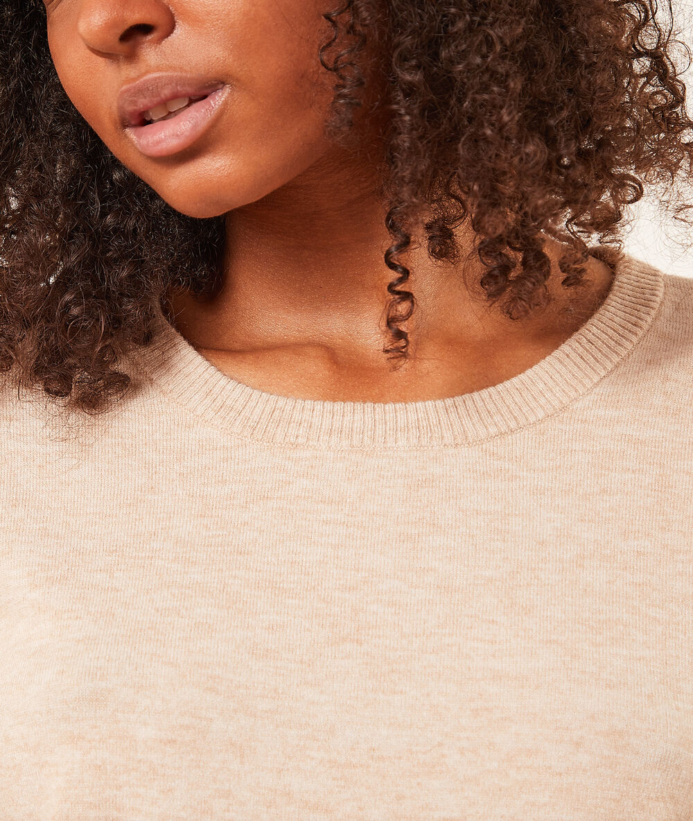 Top manches 3/4 beige.