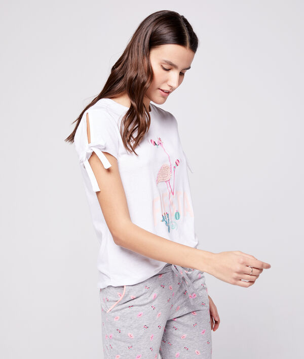 T-shirt imprimé flamant rose T-shirt imprimé flamant rose