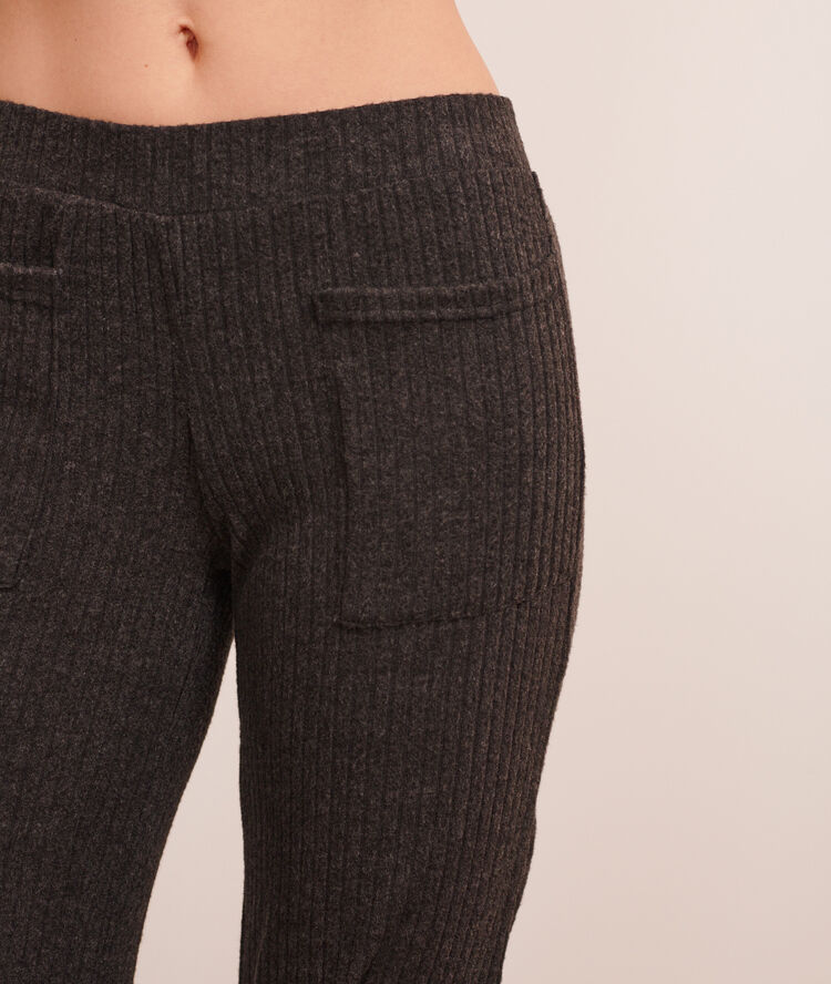 Pantalon côtelé loungewear anthracite.