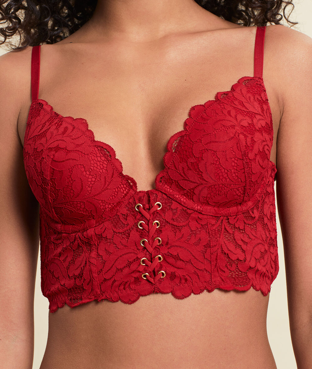 Soutien-gorge n°2 - bustier push-up rouge.