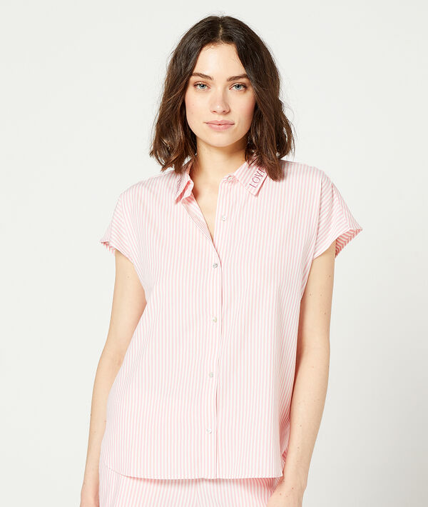 Chemise de pyjama à rayures Chemise de pyjama à rayures;${refinementColor}