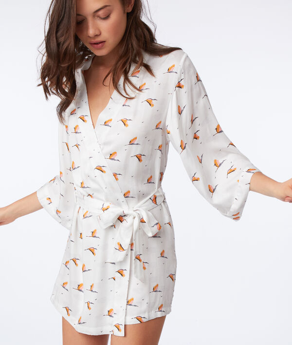 Déshabillé à motifs oiseaux Déshabillé à motifs oiseaux
