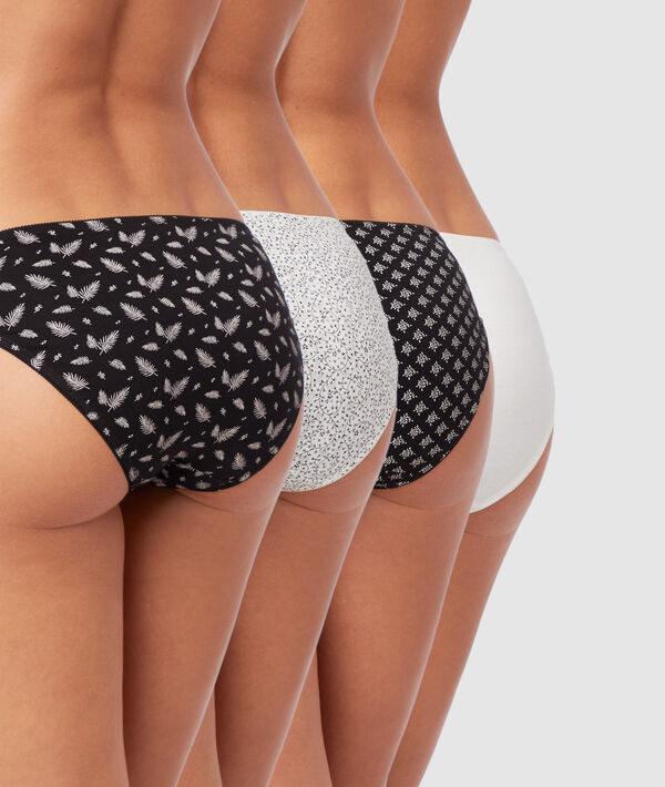 Lot de 4 culottes imprimées en coton Lot de 4 culottes imprimées en coton