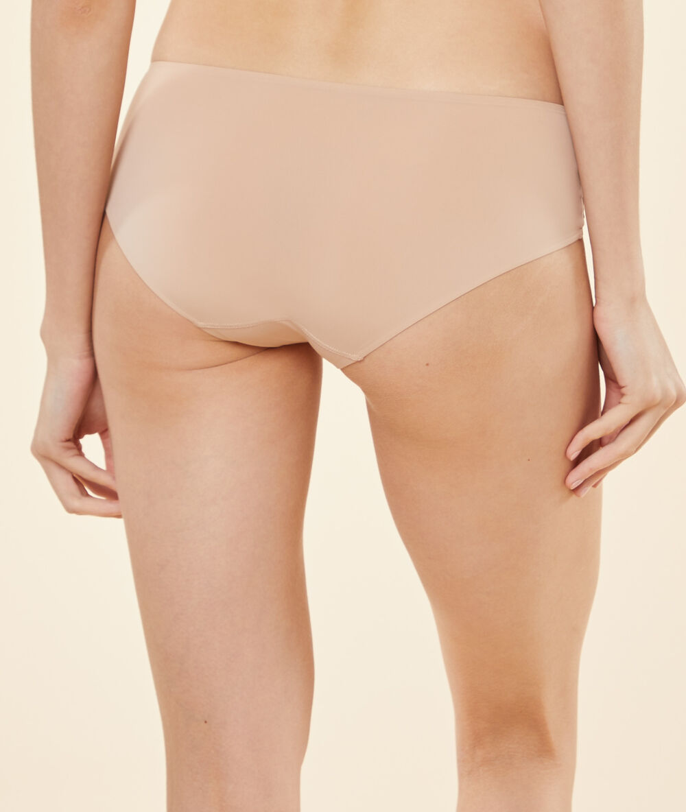 Shorty en microfibre beige.