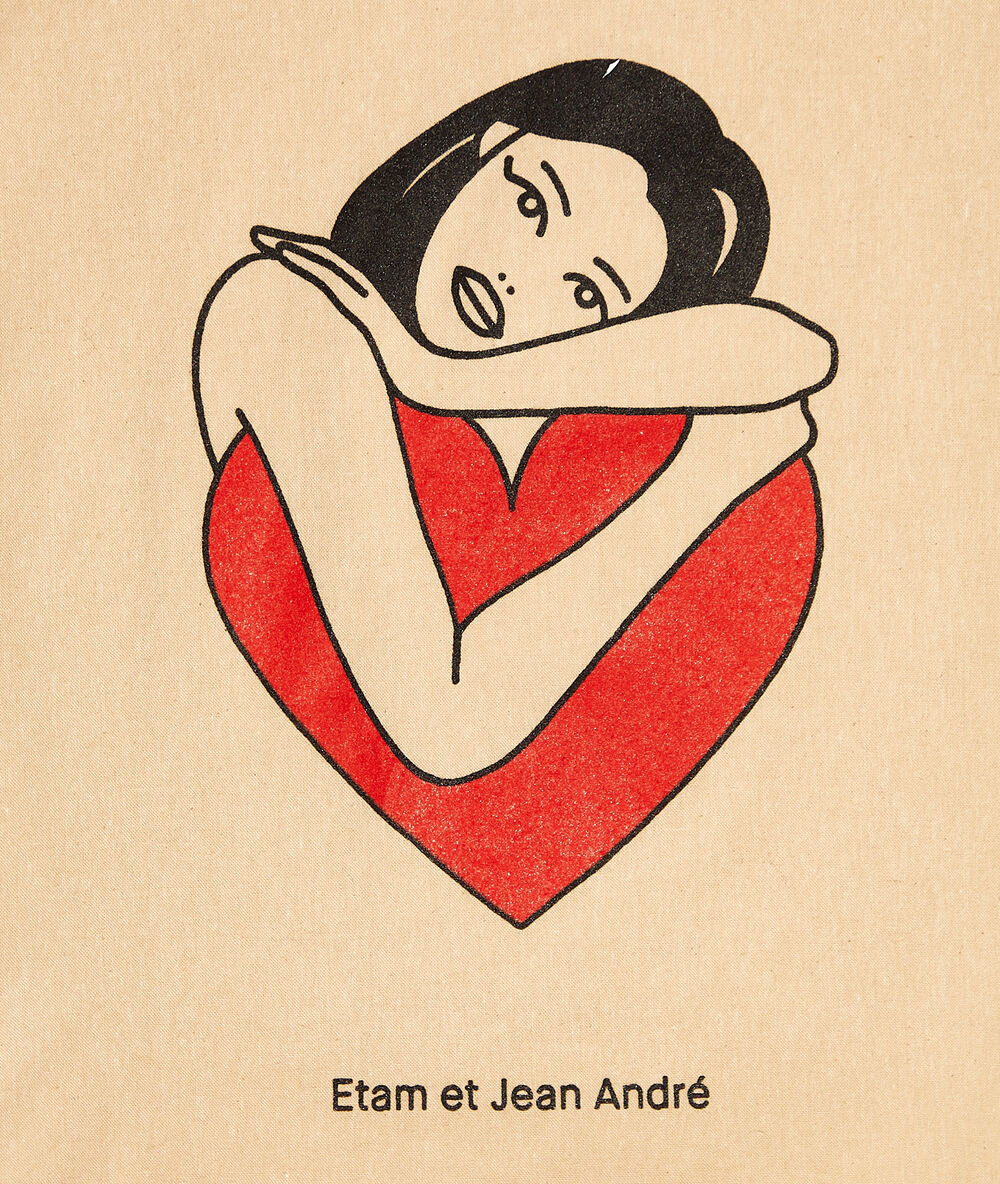 Tote bag tattoo "selflove" ecru.