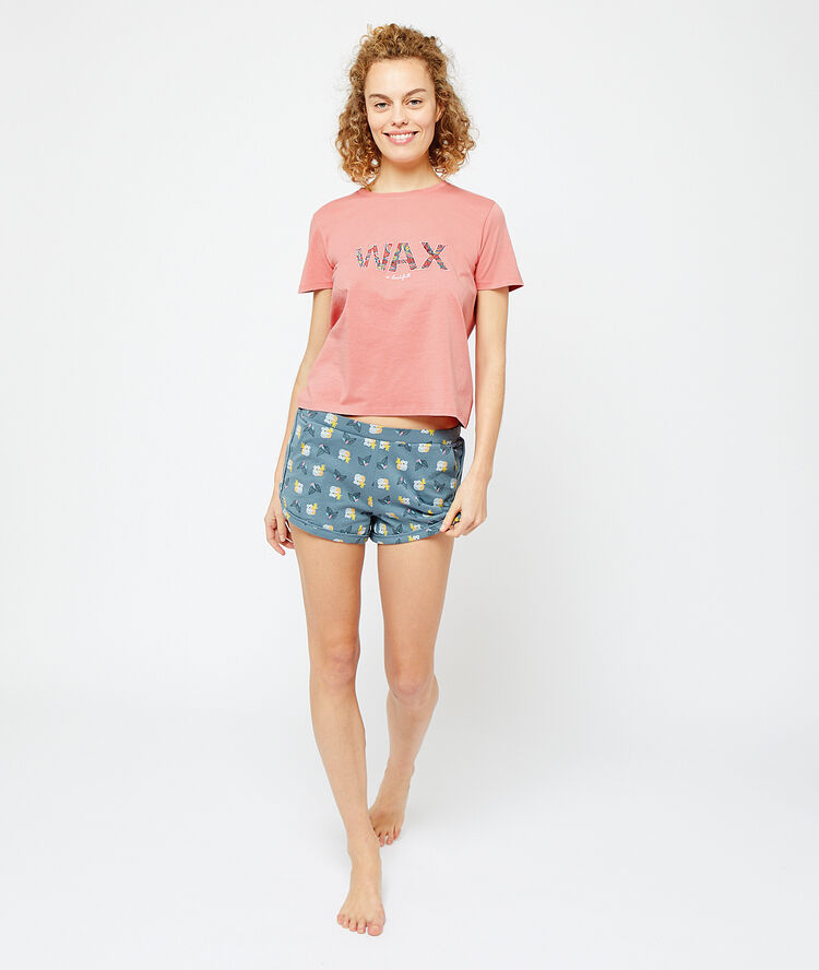 T-shirt imprimé "wax" rose.