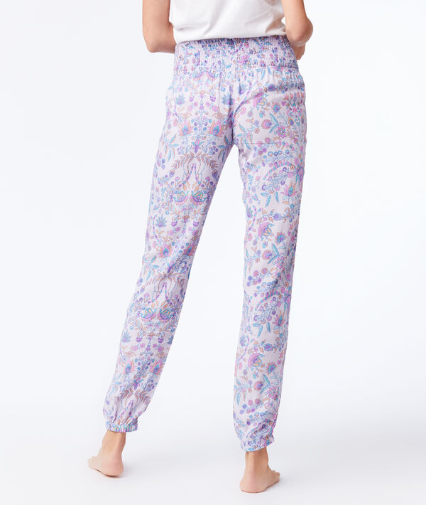 Pantalon taille smockée imprimé floral Pantalon taille smockée imprimé floral