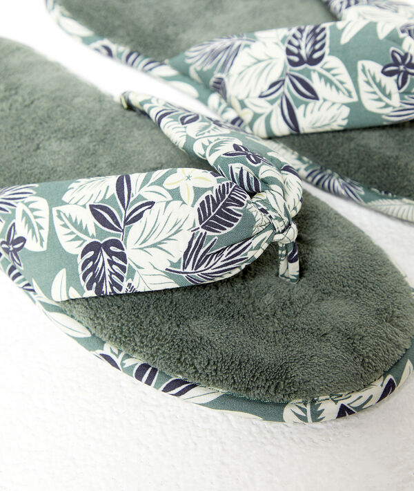 Tongs imprimé feuillage Tongs imprimé feuillage;${refinementColor}