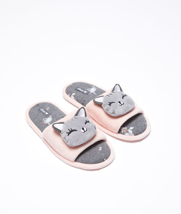 Tongs chat rose.