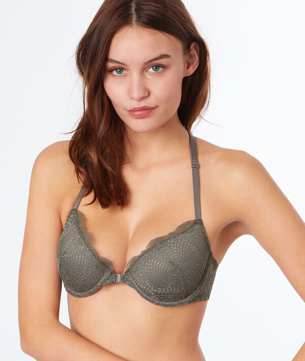 Soutien-gorge n°4 - ampliforme classique, dos nageur kaki.