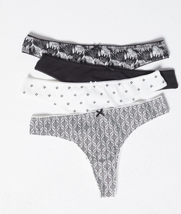 Lot de 4 strings en coton Lot de 4 strings en coton