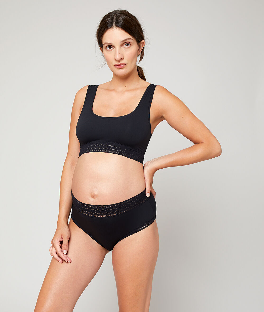 Brassière en microfibre noir.