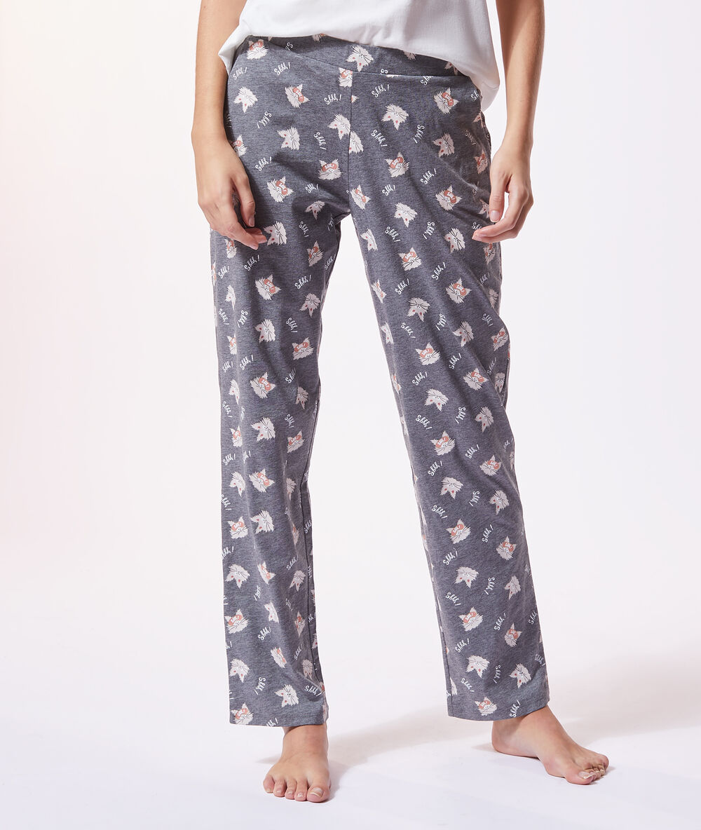 Pyjama 3 pièces "shhh", veste polaire anthracite.