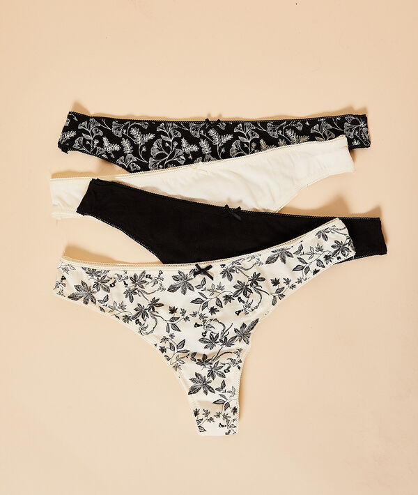 Lot de 4 tangas imprimés Lot de 4 tangas imprimés;${refinementColor}