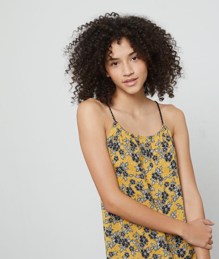 Nuisette imprimée jaune.