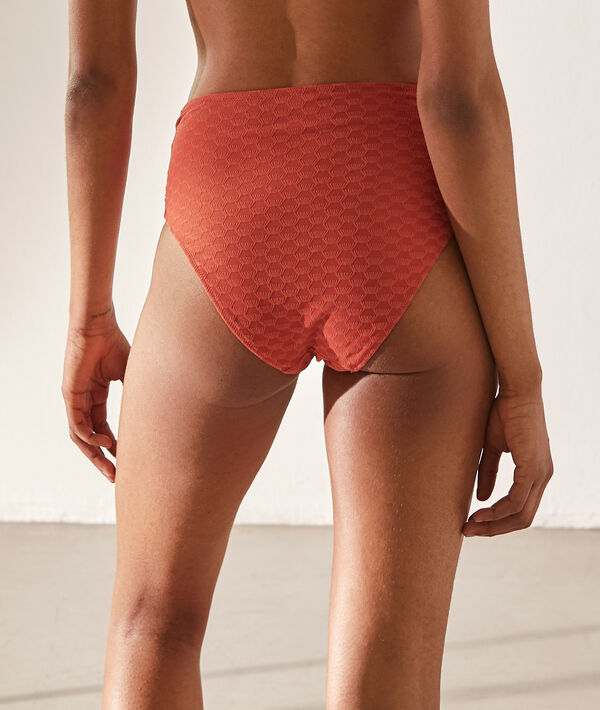 Bas de bikini taille haute, texturé Bas de bikini taille haute, texturé