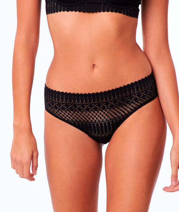 Cheeky en dentelle graphique noir.