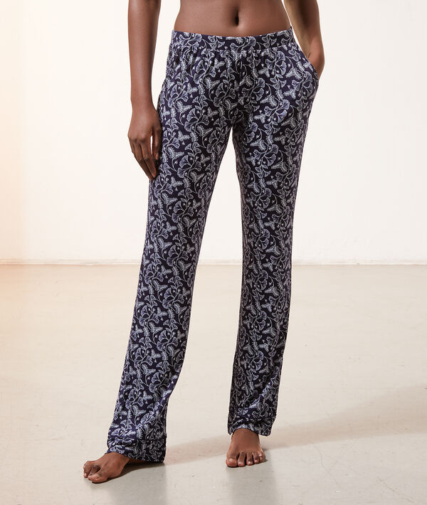 Pantalon satiné imprimé Pantalon satiné imprimé;${refinementColor}