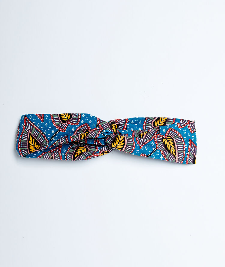 Headband imprimé multicolore.