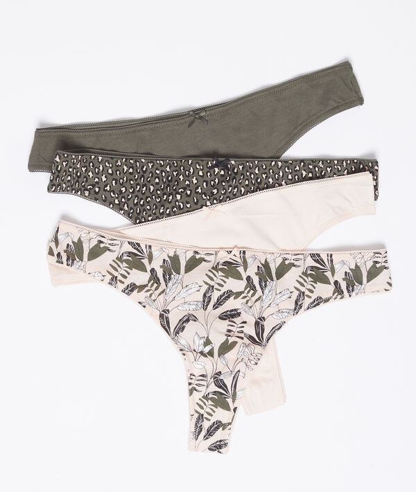 Lot de 4 tangas en coton Lot de 4 tangas en coton
