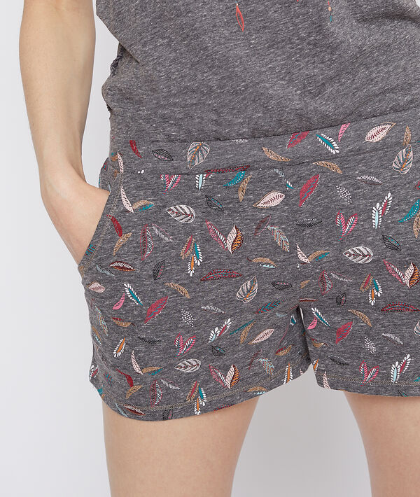 Short à plumes anthracite.