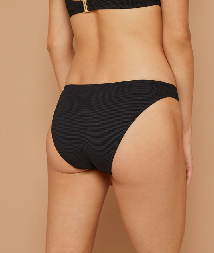 Bas de bikini simple noir.