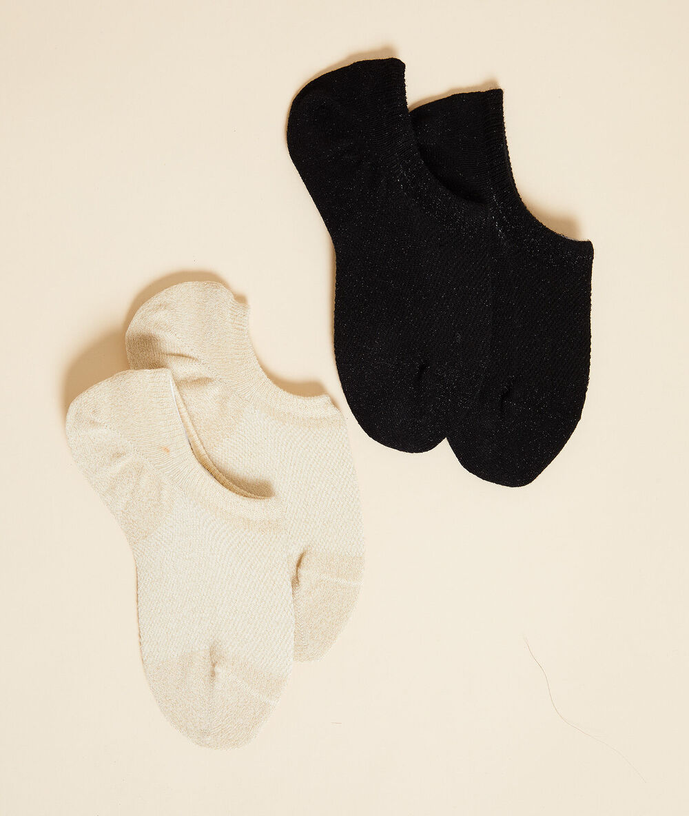 2 paires de socquettes noir.