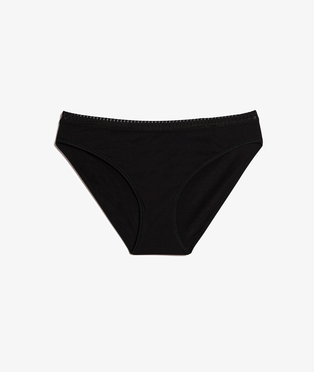 Culotte en coton bio noir.