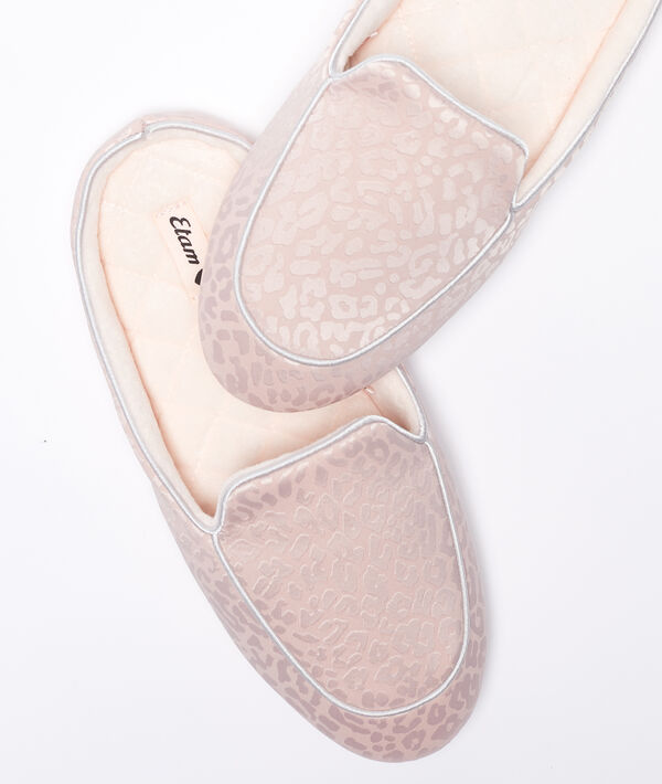 Mules satinées à imprimé léopard Mules satinées à imprimé léopard