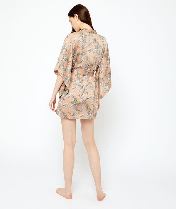Kimono satiné imprimé Kimono satiné imprimé;${refinementColor}