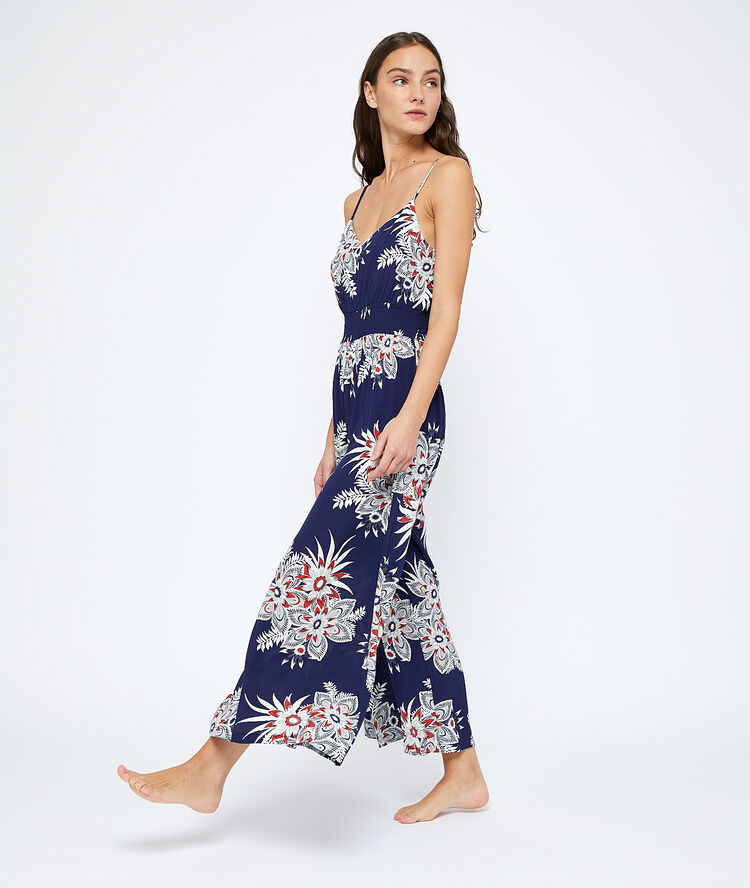 Combi pantalon imprimée marine.