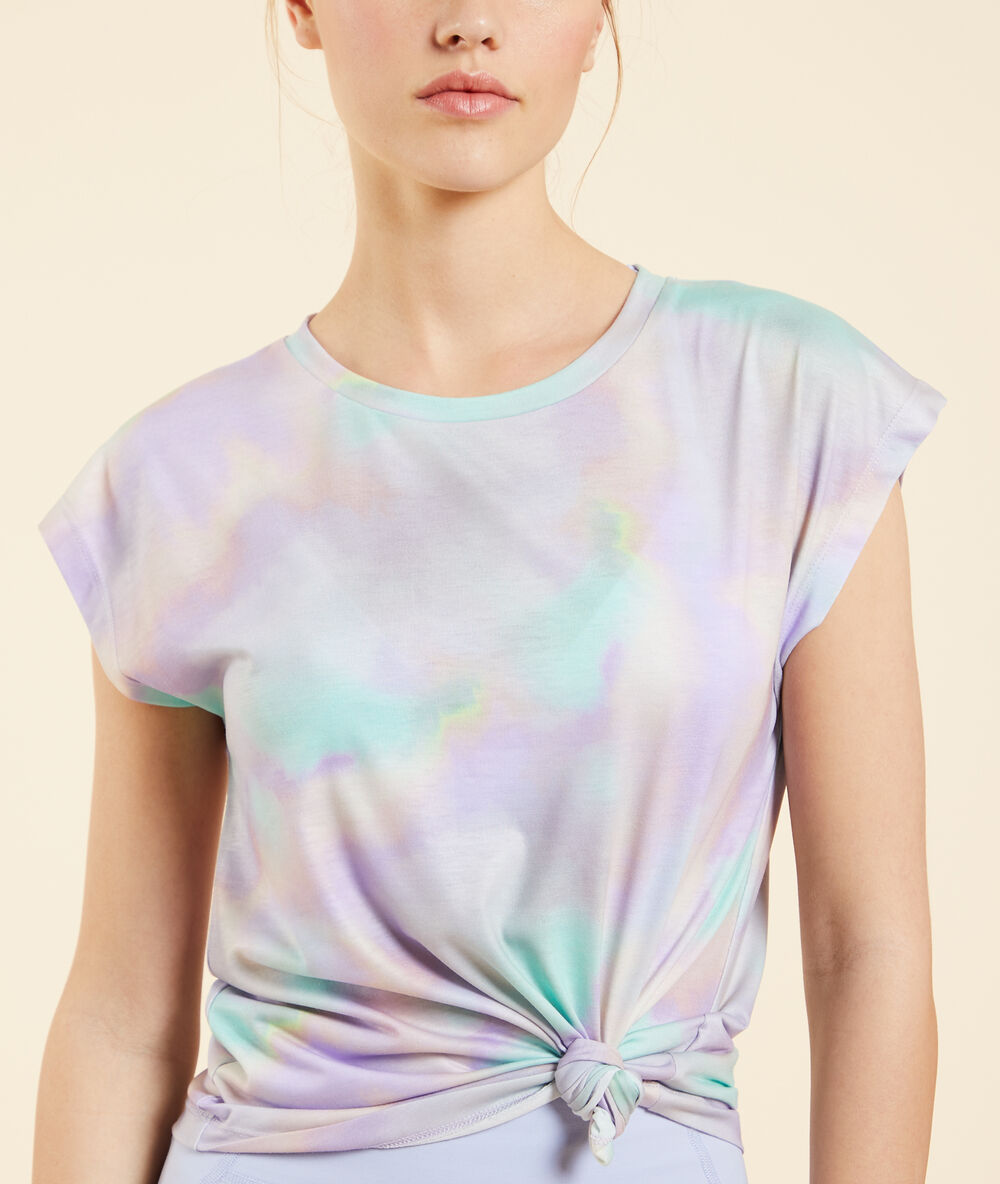 Top manches courtes mauve.