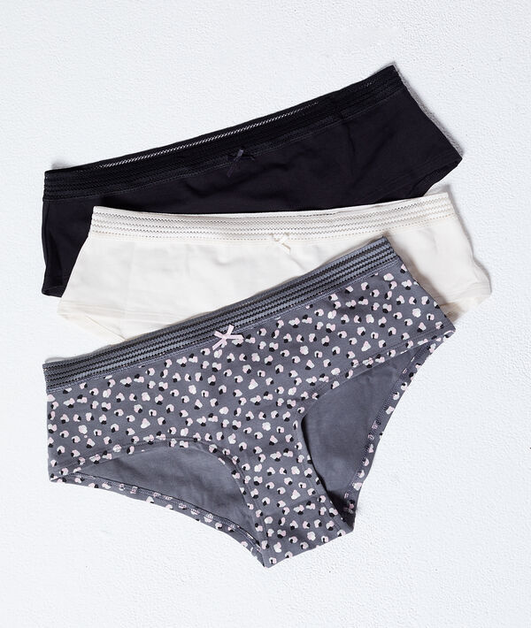 Pack de 3 shortys, bords dentelle Pack de 3 shortys, bords dentelle