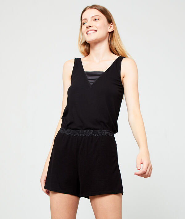 Short côtelé détail satin Short côtelé détail satin