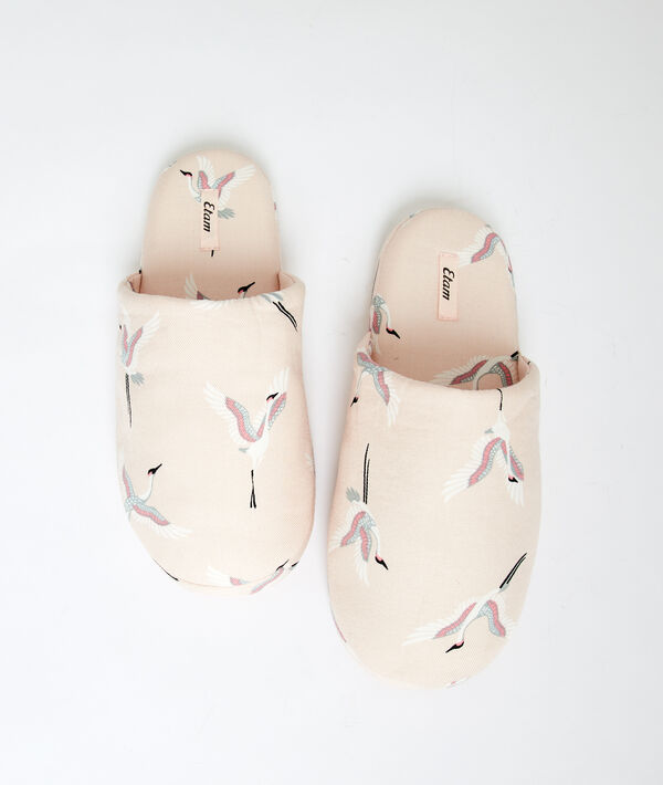 Mules imprimé cigogne Mules imprimé cigogne