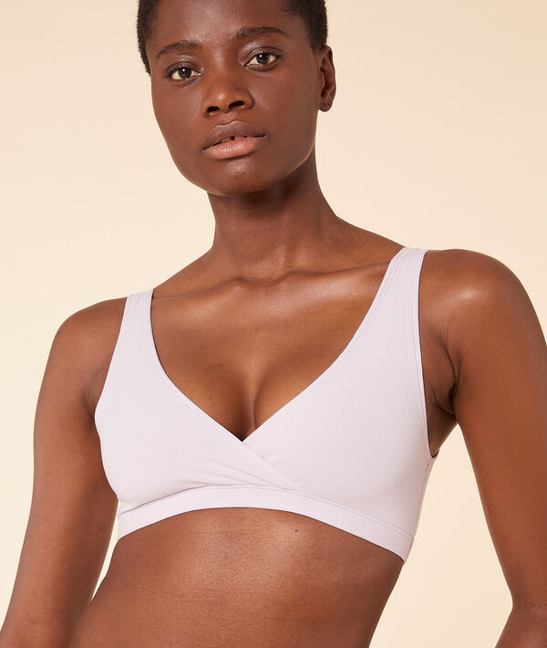 Brassière réversible en coton bio extensible Brassière réversible en coton bio extensible;${refinementColor}