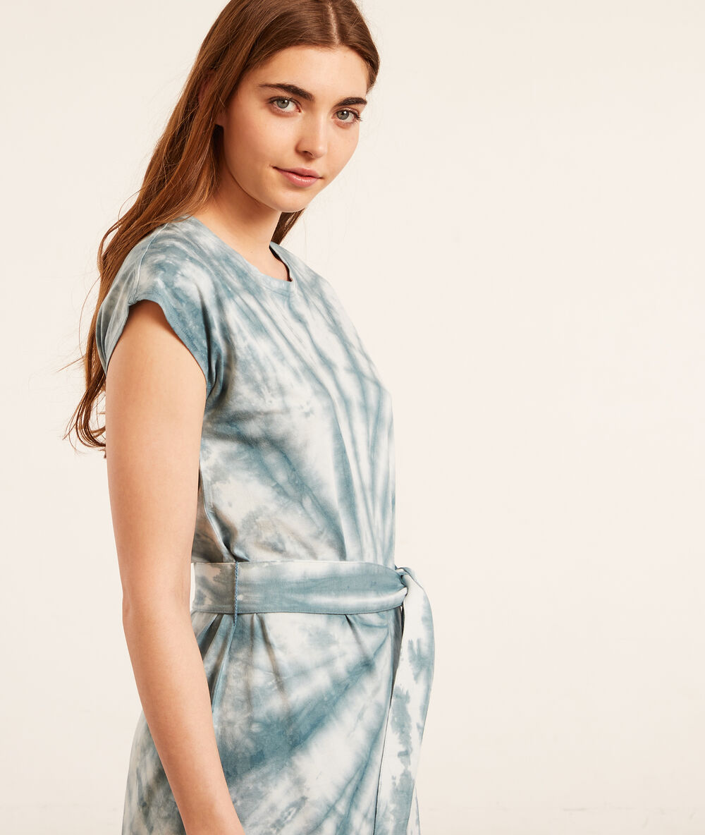 Chemise de nuit tie and dye bleu.