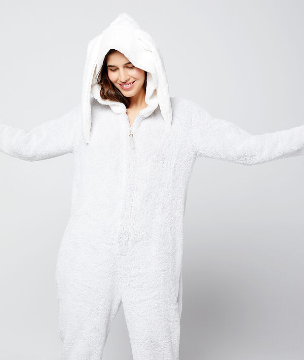 Combinaison animal lapin gris clair.