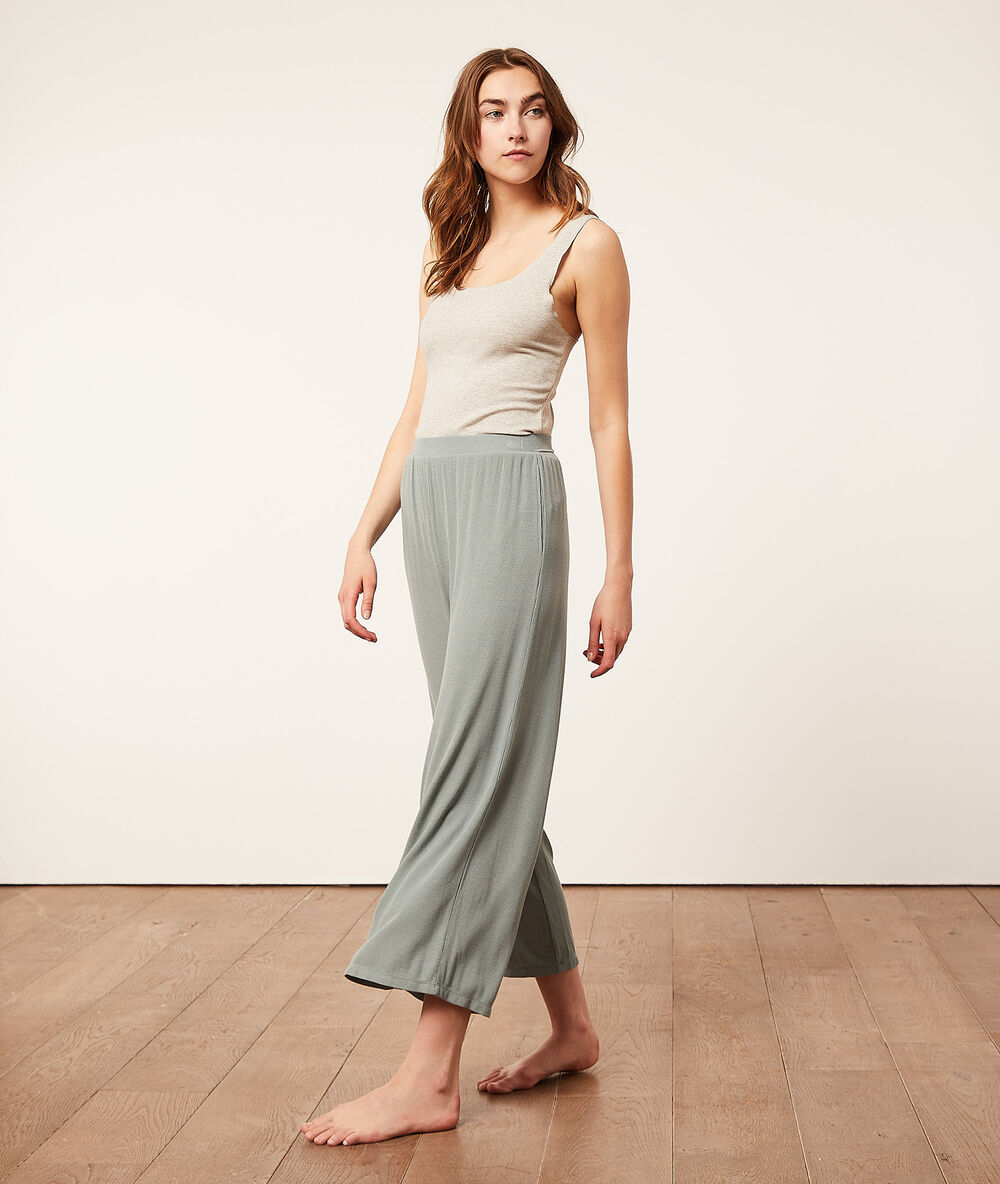 Pantalon de pyjama 7/8è celadon.