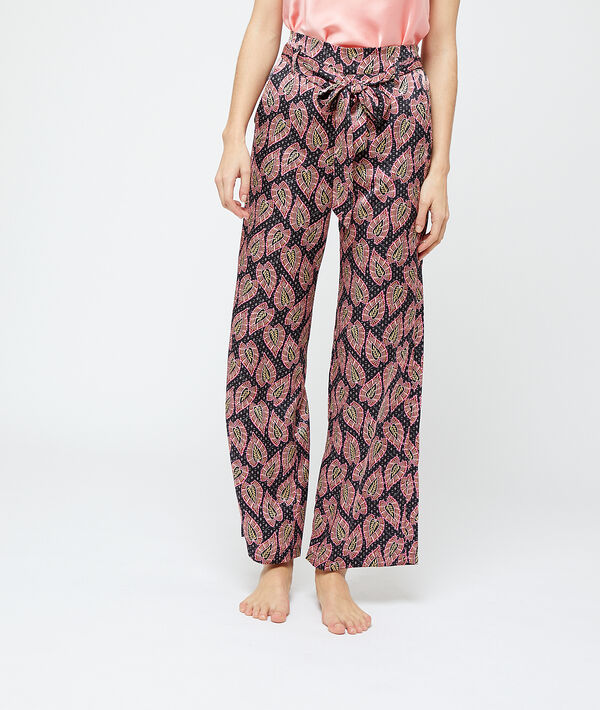Pantalon satiné imprimé Pantalon satiné imprimé;${refinementColor}