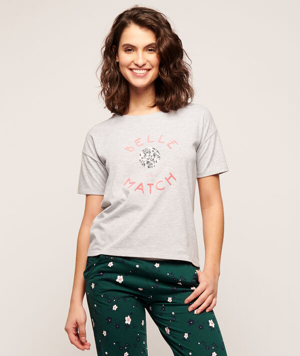 T-shirt imprimé "Belle de match" T-shirt imprimé "Belle de match";${refinementColor}