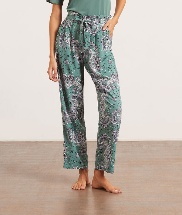 Pantalon de pyjama imprimé bandana Pantalon de pyjama imprimé bandana;${refinementColor}